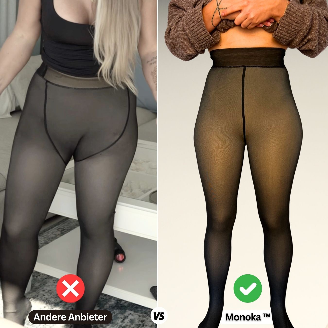 Fleece Tights™ with a Stylish & Comfortable Seam