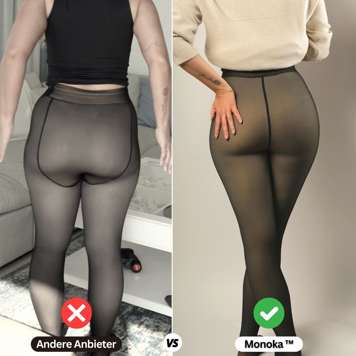 Fleece Tights™ with a Stylish & Comfortable Seam