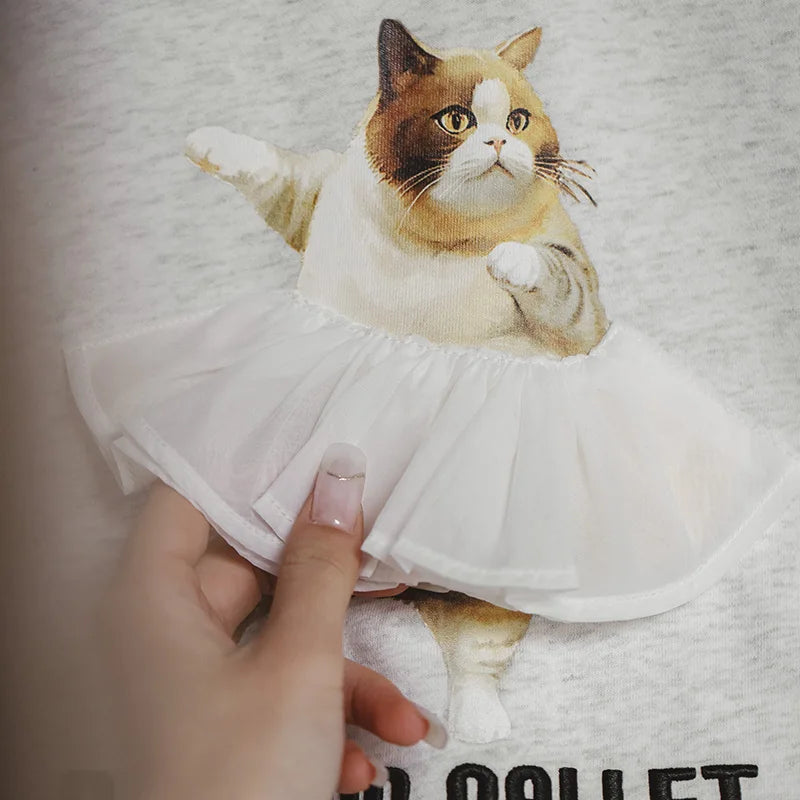 Ballett-Sweatshirt mit Maden-Print