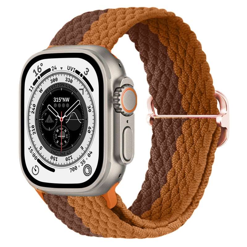 Braided Nylon Strap For Apple Watch Ultra 49mm|  Elastic watch band for iWatch ultra 8 7 SE 3 4 5 6 - Reliable Bands