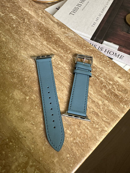 Vermilion Apple watch leather band