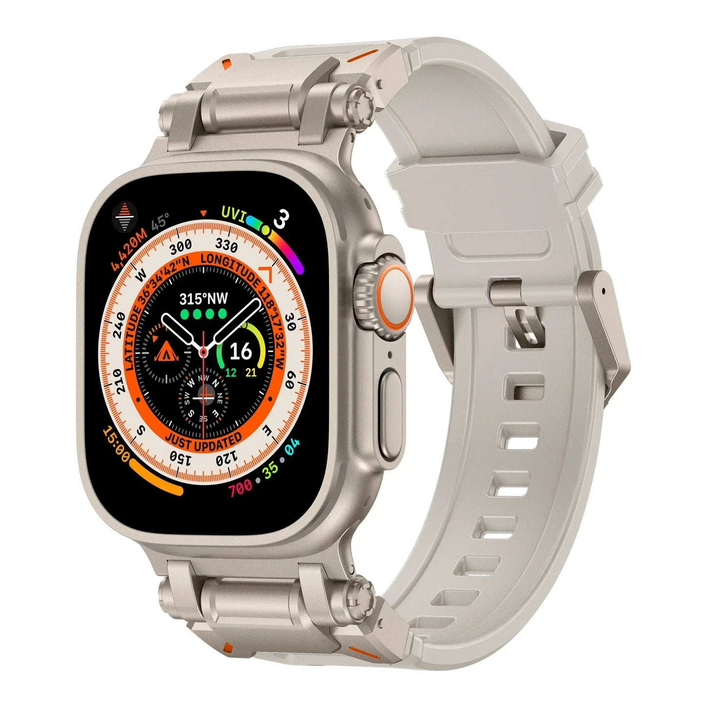 apple watch Ultra Rubberen Band voor Apple watch Ultra 1 2