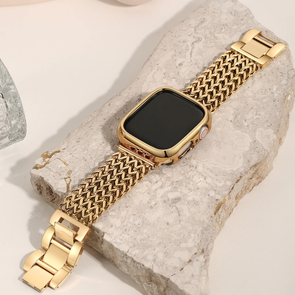 braided gold band for apple watch