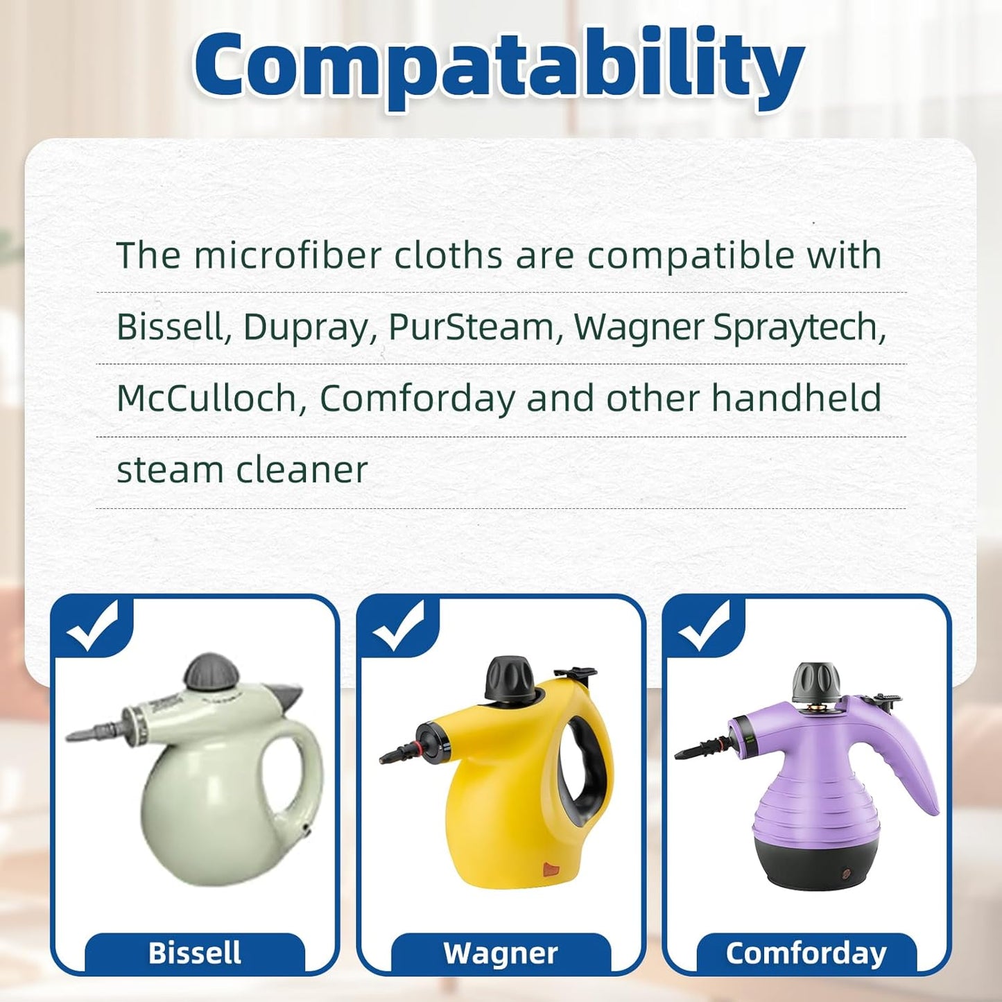 4 Mop Heads for steamer