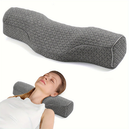 1pc Cervical Neck Pillow For Sleeping, Memory Foam Pillow Neck Bolster Pillow For Stiff Neck, Neck Support Pillow Cervical Pillows For Sleeping Bed Pillow