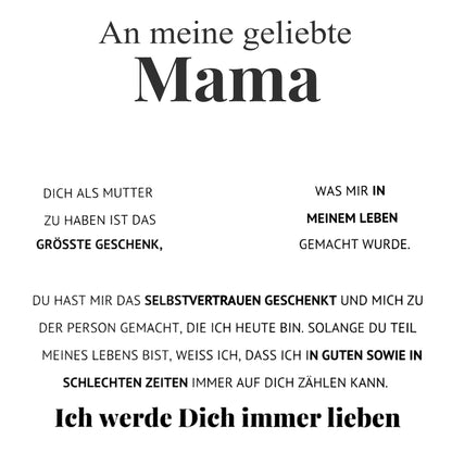 An Meine geliebte Mama-Geschenk mit Nachrichtenkarte