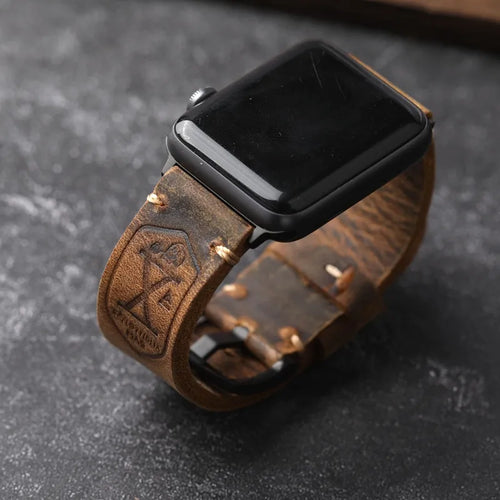 Leather apple watch Ultra band for apple watch Series