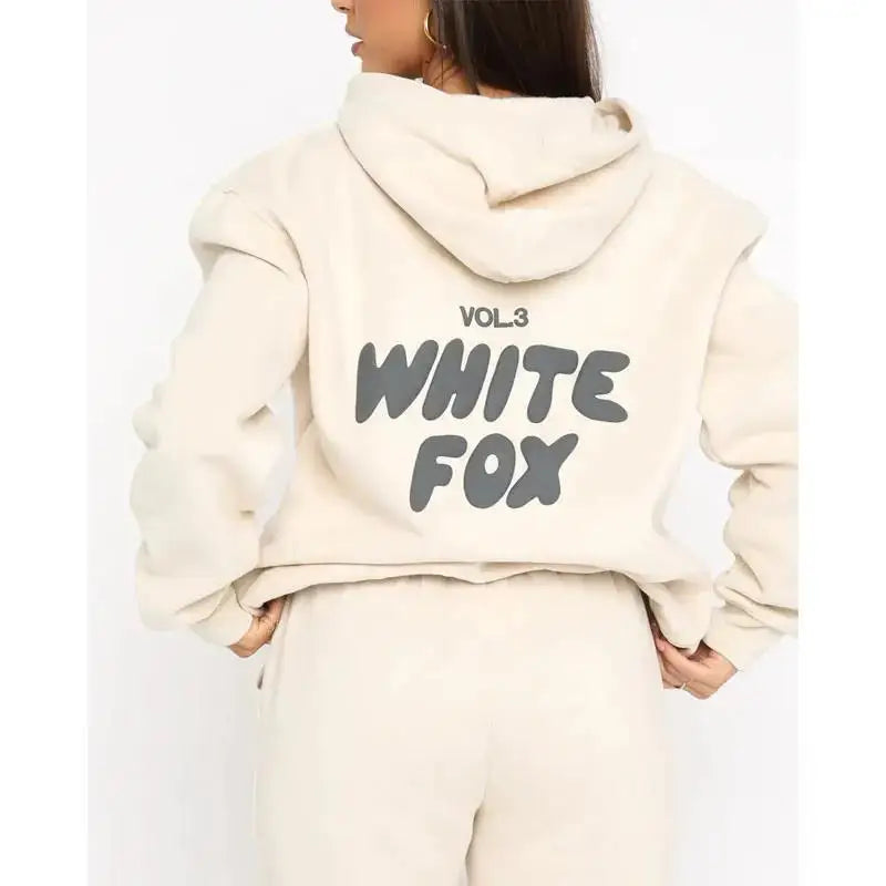 Viral White Fox Hoodie