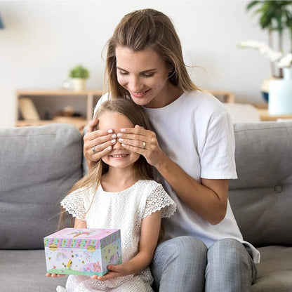 Muziekdoos Kerstmis Fantasie Draaiende Eenhoorn Balletmeisje Kindermuziekdoos Nieuwjaar Verjaardagscadeau Multifunctionele Sieradendoos