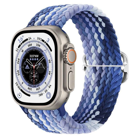 Braided Nylon Strap For Apple Watch Ultra 49mm|  Elastic watch band for iWatch ultra 8 7 SE 3 4 5 6 - Reliable Bands