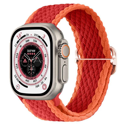 Braided Nylon Strap For Apple Watch Ultra 49mm|  Elastic watch band for iWatch ultra 8 7 SE 3 4 5 6 - Reliable Bands