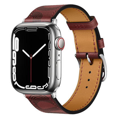 Vermilion Apple watch leather band