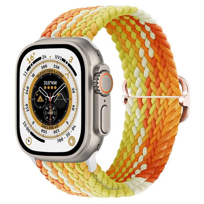 Braided Nylon Strap For Apple Watch Ultra 49mm|  Elastic watch band for iWatch ultra 8 7 SE 3 4 5 6 - Reliable Bands