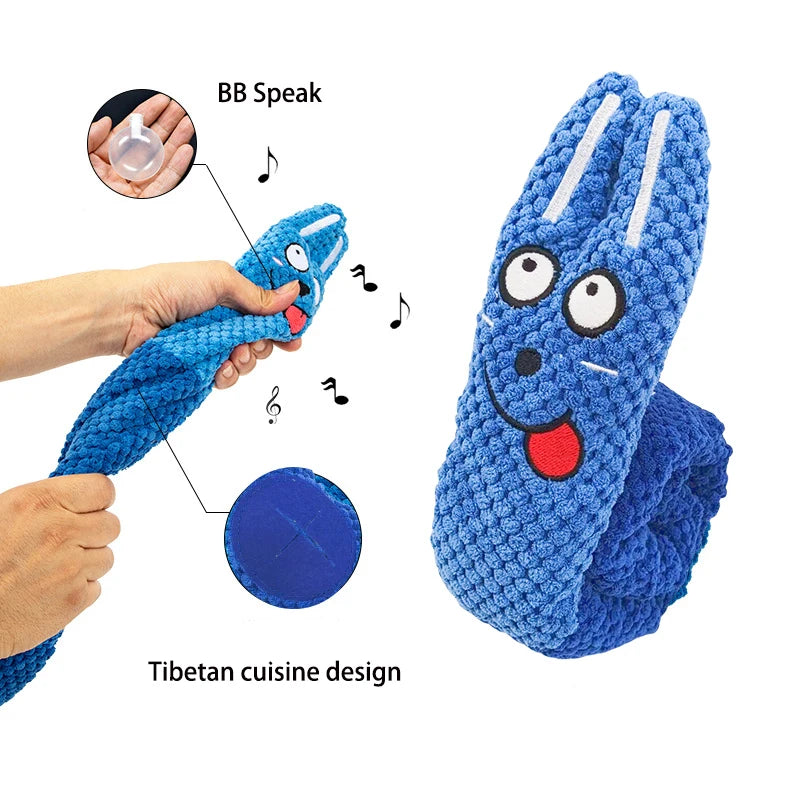 Dog Puzzle Feeder Interactive Plush Sound Squeak