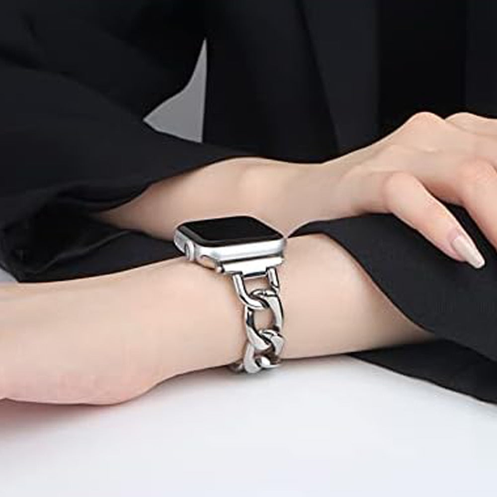 Women apple watch band Double Chain