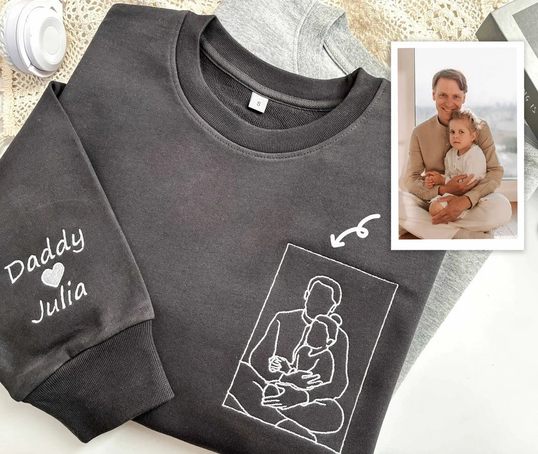 Custom Dad Embroidered Hoodie