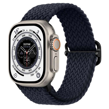 Braided Nylon Strap For Apple Watch Ultra 49mm|  Elastic watch band for iWatch ultra 8 7 SE 3 4 5 6 - Reliable Bands