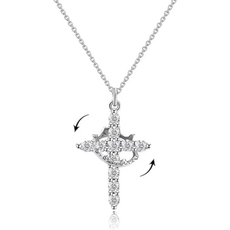 Collier Croix Couronne 