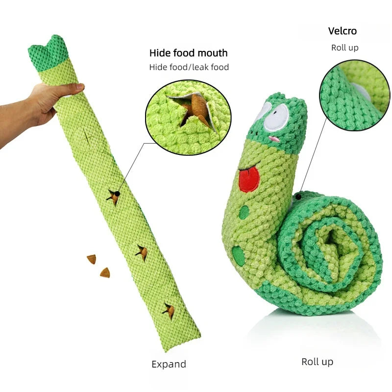 Dog Puzzle Feeder Interactive Plush Sound Squeak