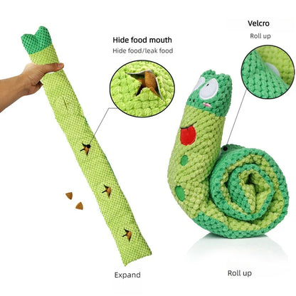 Dog Puzzle Feeder Interactive Plush Sound Squeak