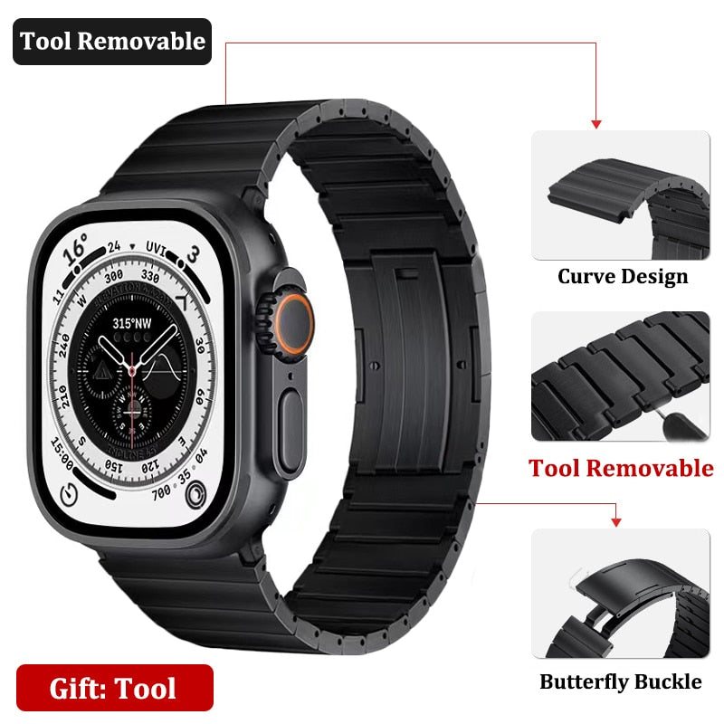 Titanium apple watch ultra band|Titanium Watch Band For Apple Watch Ultra 49mm |Men apple watch band - Reliable Bands