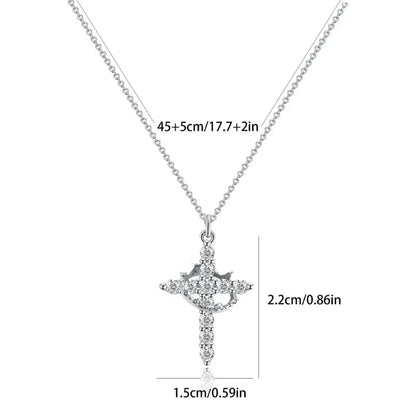 Collier Croix Couronne 