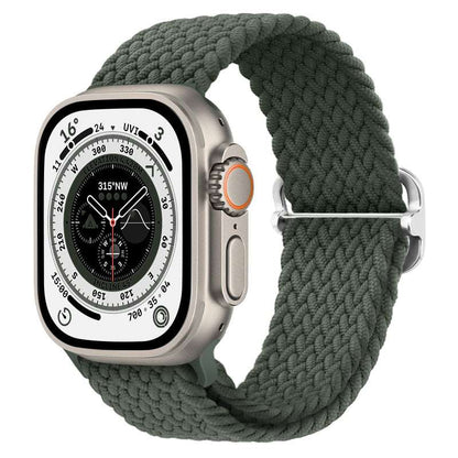 Braided Nylon Strap For Apple Watch Ultra 49mm|  Elastic watch band for iWatch ultra 8 7 SE 3 4 5 6 - Reliable Bands