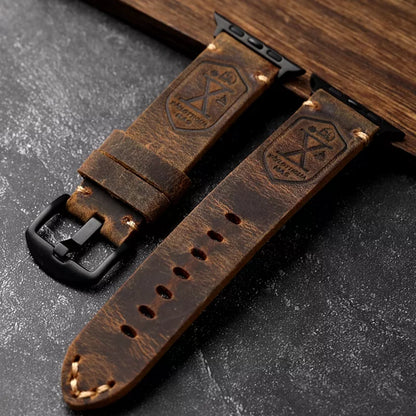 Leather apple watch Ultra band for apple watch Series