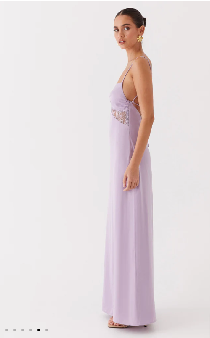 Exclusive - Dream Sight Lace Satin Maxi Dress