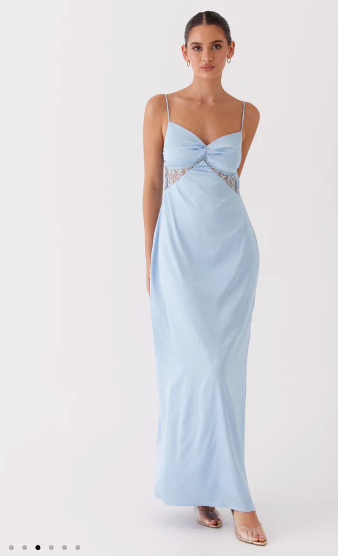 Exclusive - Dream Sight Lace Satin Maxi Dress