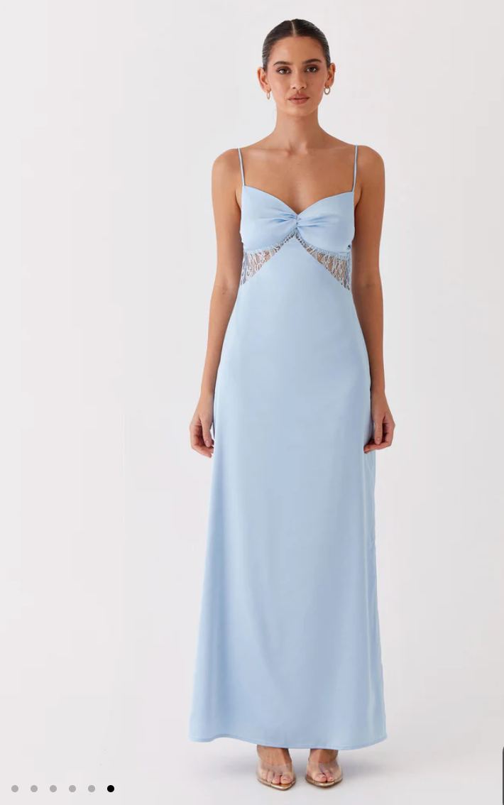 Exclusive - Dream Sight Lace Satin Maxi Dress