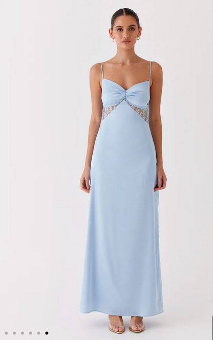 Exclusive - Dream Sight Lace Satin Maxi Dress