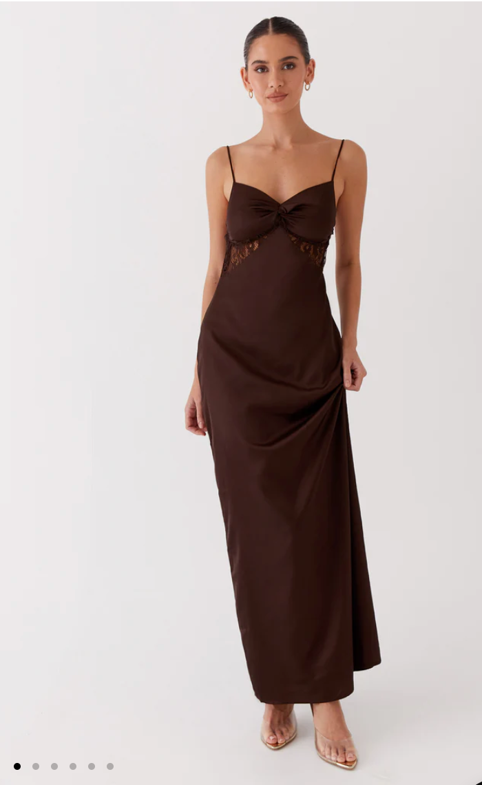 Exclusive - Dream Sight Lace Satin Maxi Dress