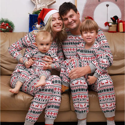 2024 Christmas Family Matching Pajamas New Year Xmas Father Mother Kids Baby Clothes Set Dad Mom And Daughter Son Pyjamas Outfit