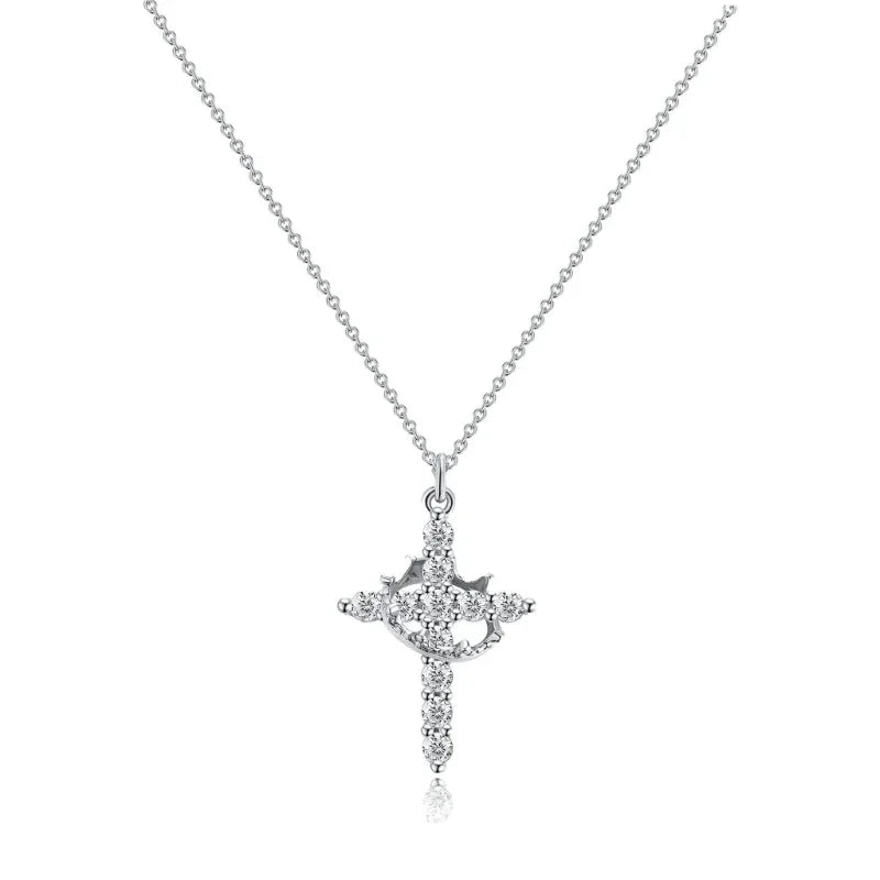 Collier Croix Couronne 