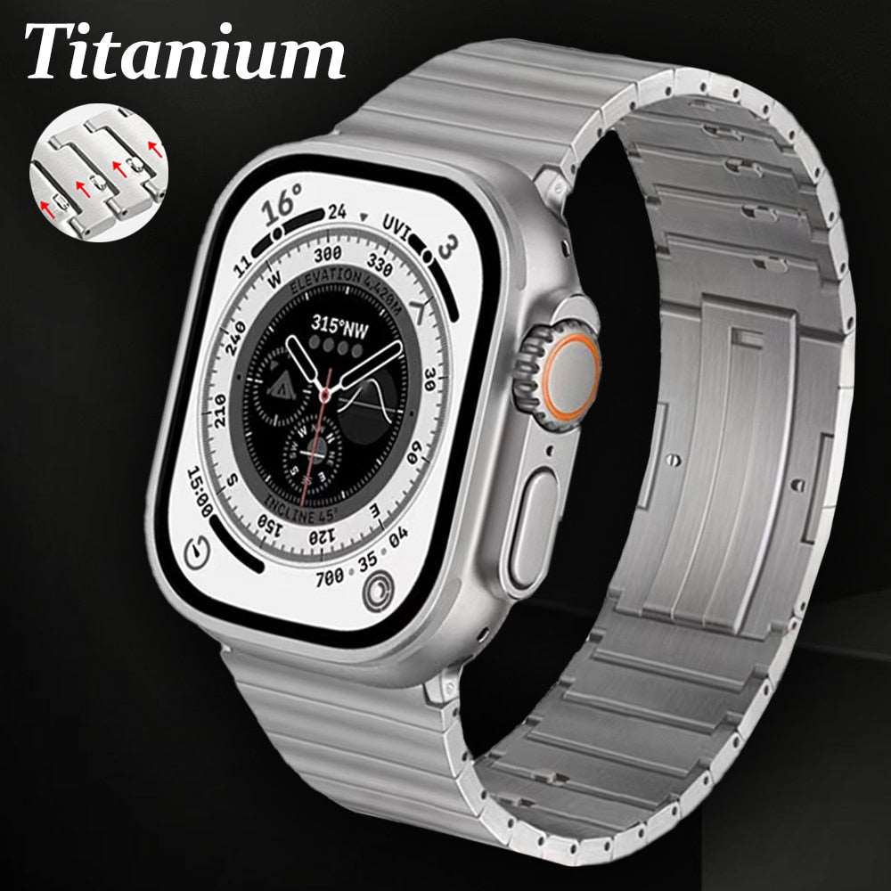 Titanium apple watch ultra band|Titanium Watch Band For Apple Watch Ultra 49mm |Men apple watch band - Reliable Bands