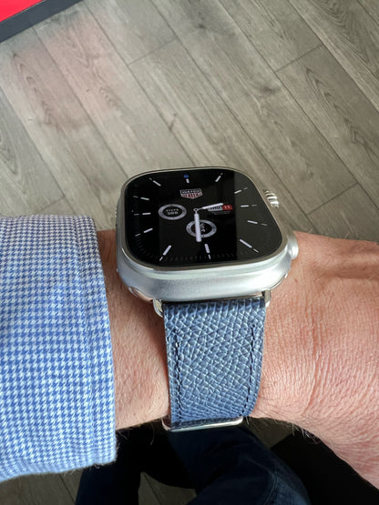 Vermilion Apple watch leather band