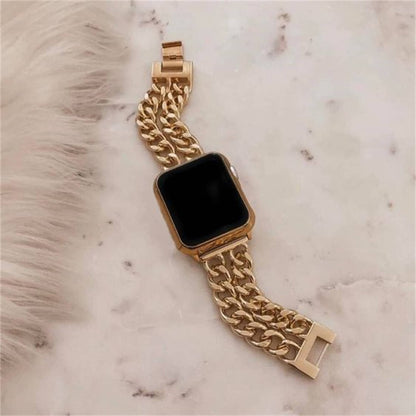 Women apple watch band Double Chain