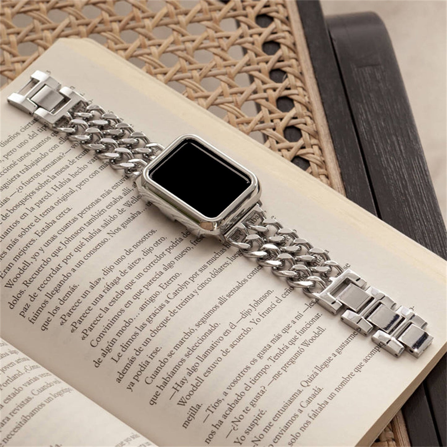 Women apple watch band Double Chain