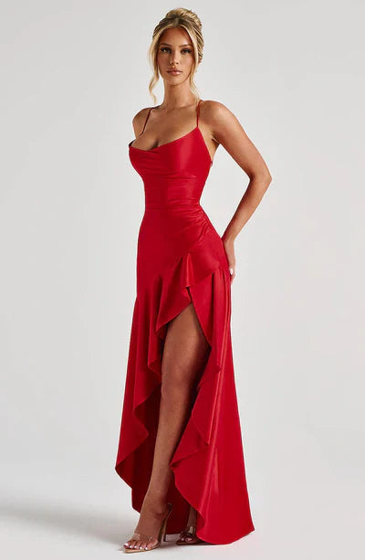 ROBE LONGUE ROUGE DE LA SAINT-VALENTIN