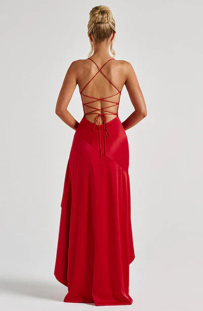 ROBE LONGUE ROUGE DE LA SAINT-VALENTIN