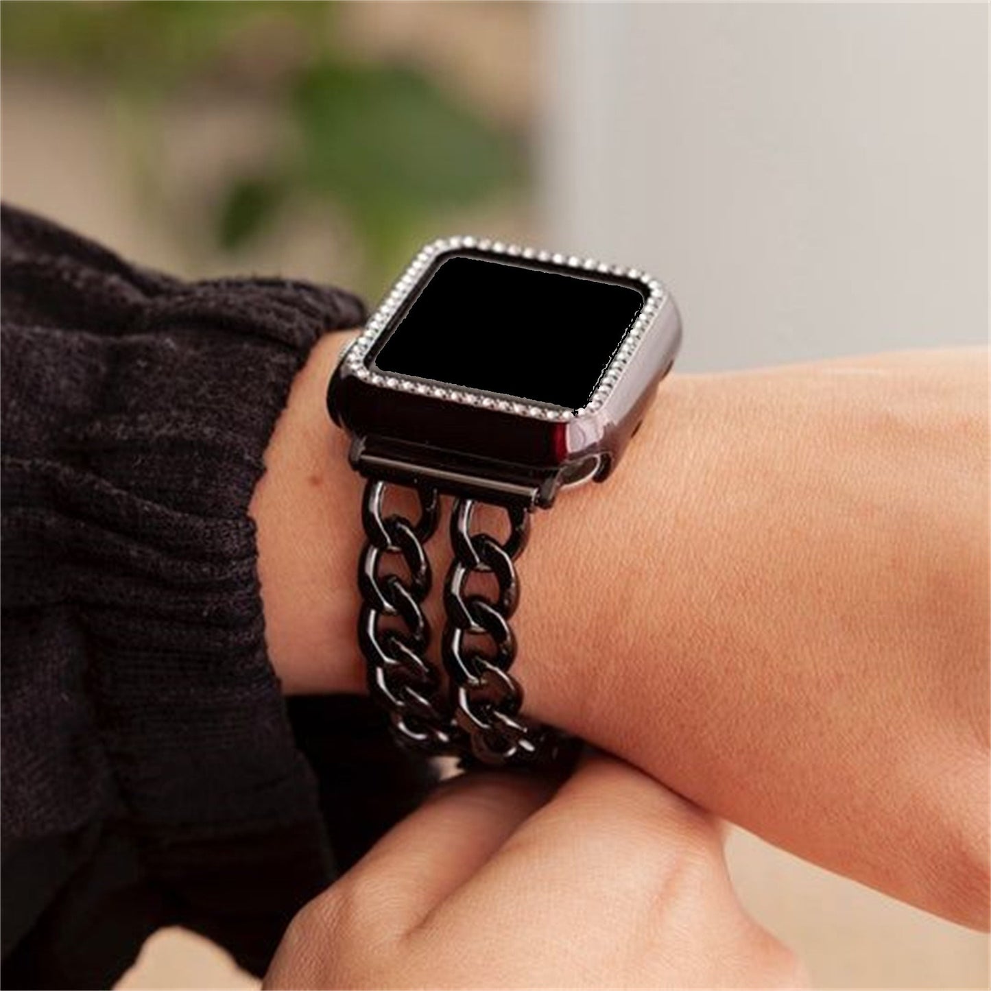 Women apple watch band Double Chain